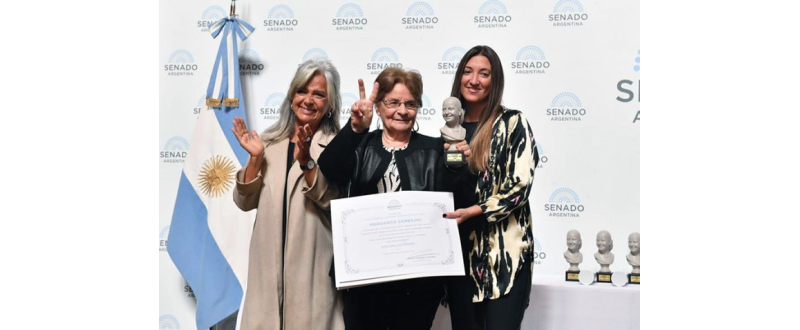 Reconocen en el Senado Nacional  a Margarita Carbajal